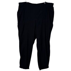 Juicy Couture Joggers Lightweight Black Polyester Elastic Waist Cuffs Size XL